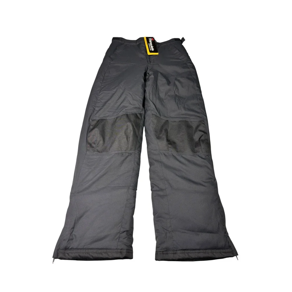 NWT LL Bean Cold Buster Snow Pants Youth 18 Black Insulated Adjustable Ski 30X32